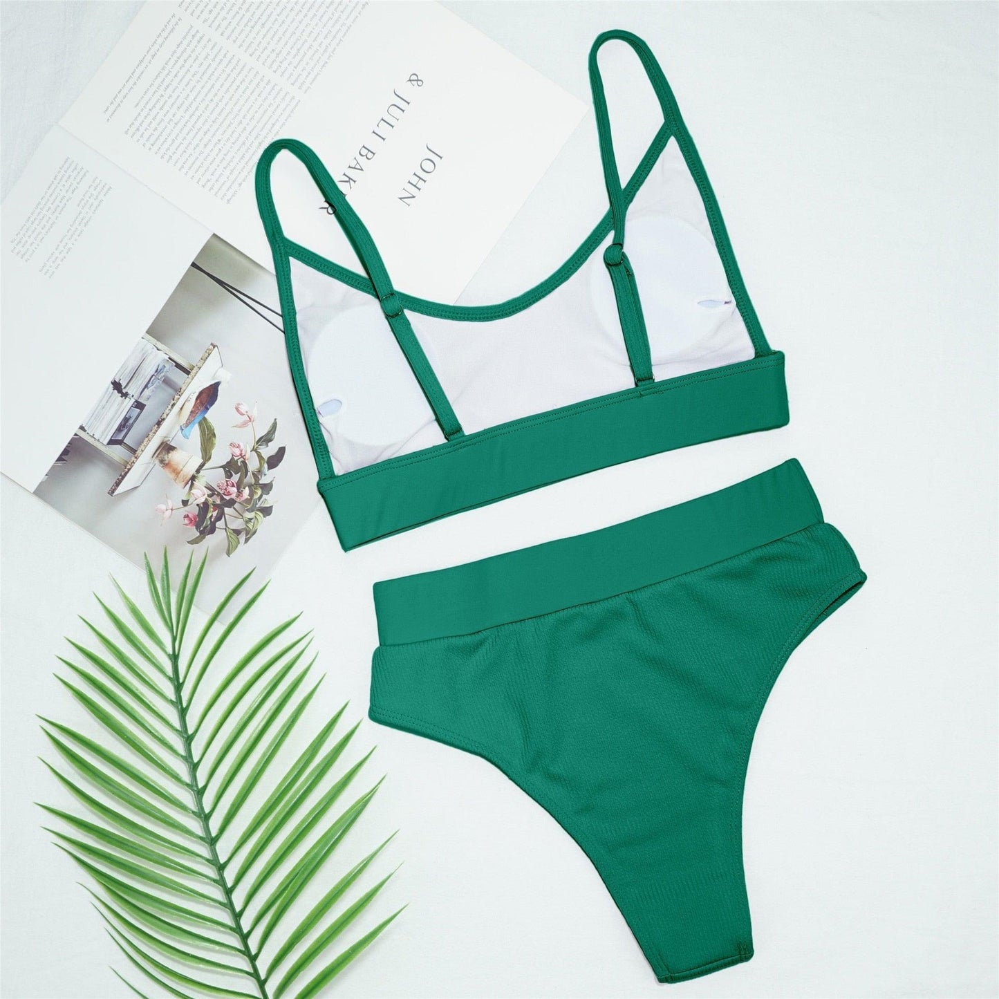 Ribbed High Waist Bikini Set for Women