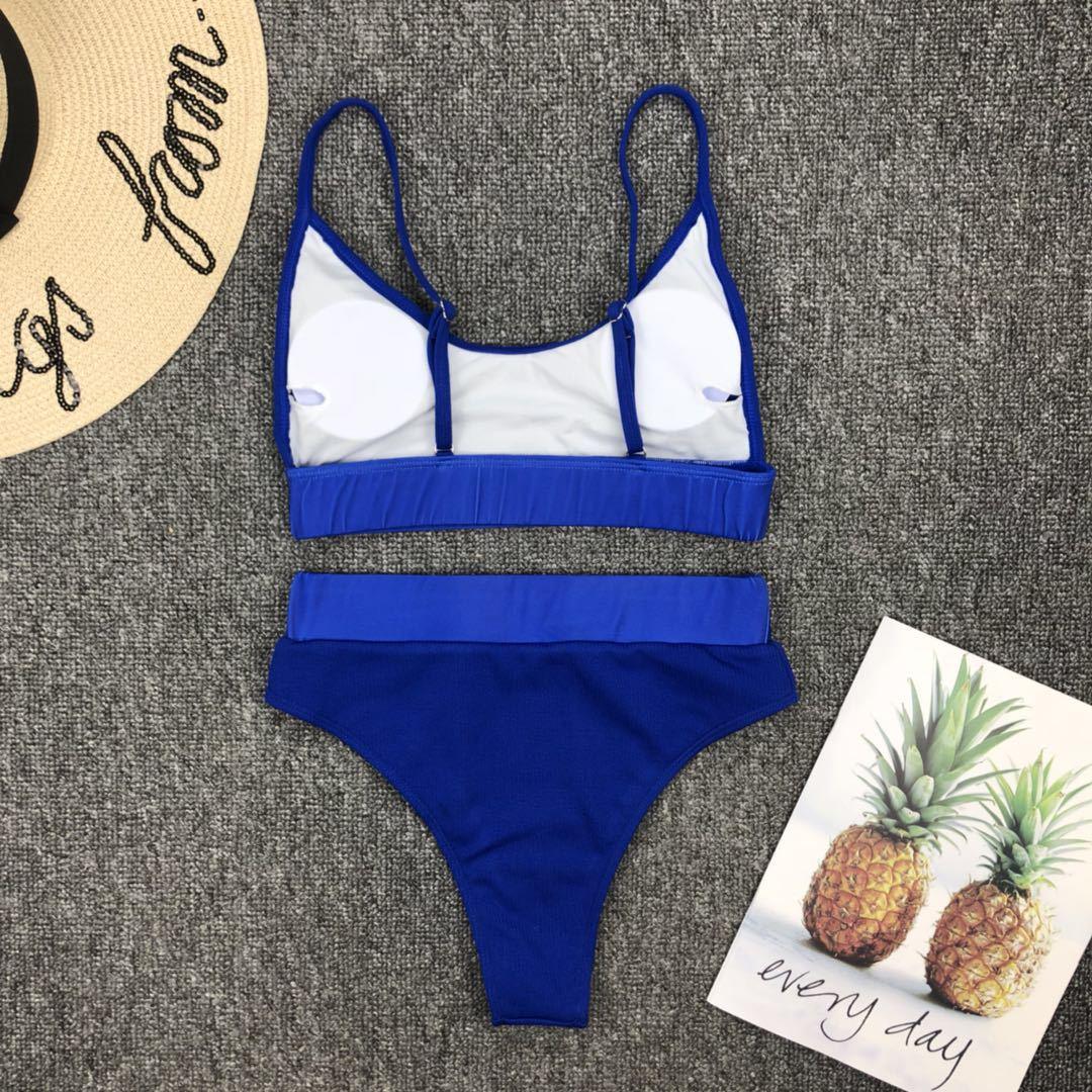 Ribbed High Waist Bikini Set for Women