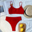 Ribbed High Waist Bikini Set for Women