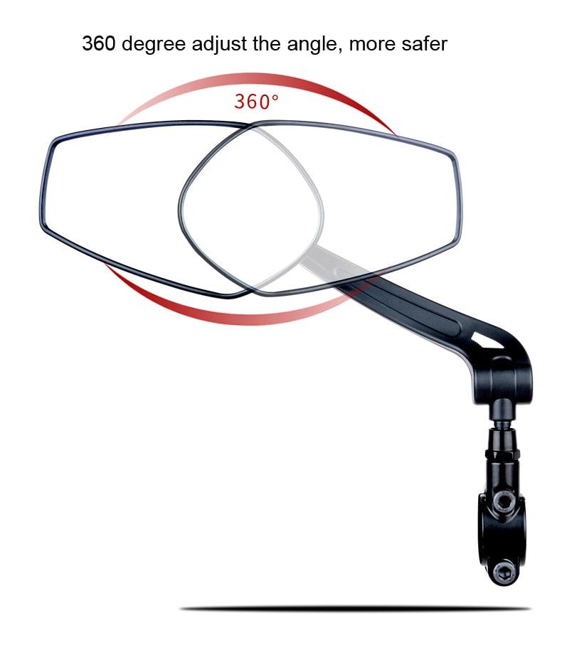 Miroir de vélo arrière HD ajustable pour une conduite en toute sécurité