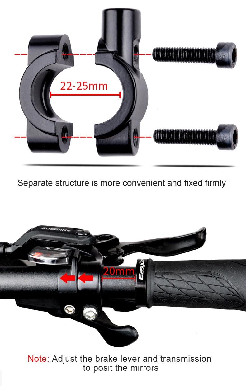 Miroir de vélo arrière HD ajustable pour une conduite en toute sécurité