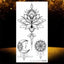 Elegant Temporary Lotus Flower Tattoo Sticker for Women