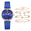 Montre analogique à quartz de luxe pour femmes avec bracelet en cuir élégant