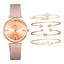 Montre analogique à quartz de luxe pour femmes avec bracelet en cuir élégant