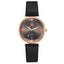 Montre analogique à quartz de luxe pour femmes avec bracelet en cuir élégant