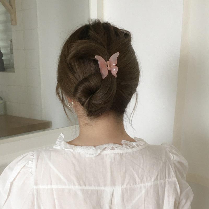 Elegant Butterfly Hair Clip - Premium Acrylic Accessory