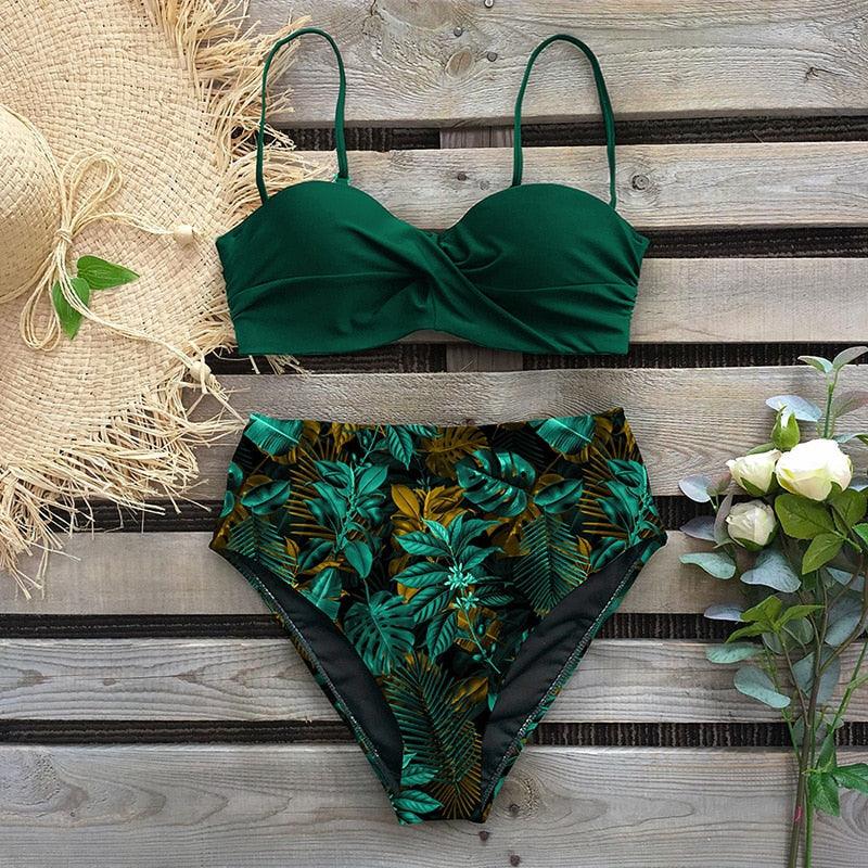 Ensemble de bikini taille haute élégant pour femmes