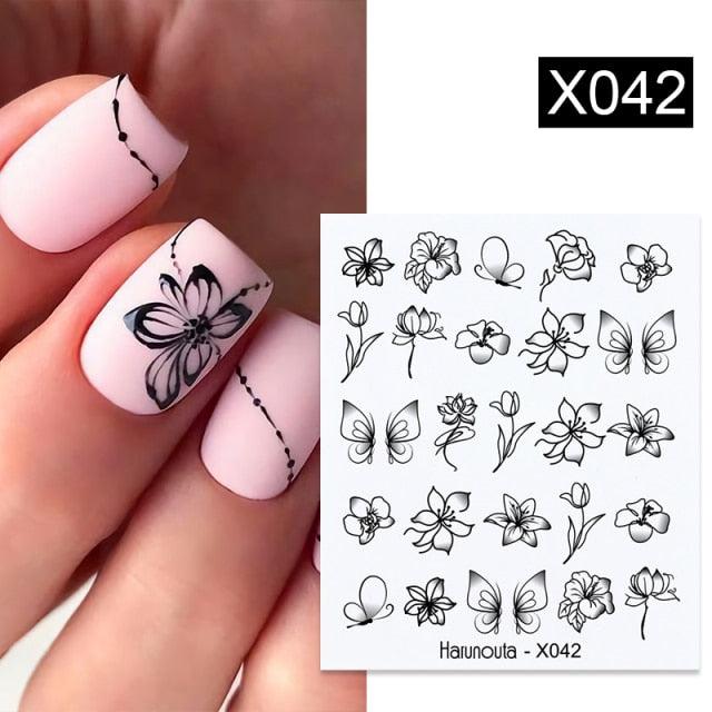 Spring Green Theme Water Decal Stickers for Nail Art