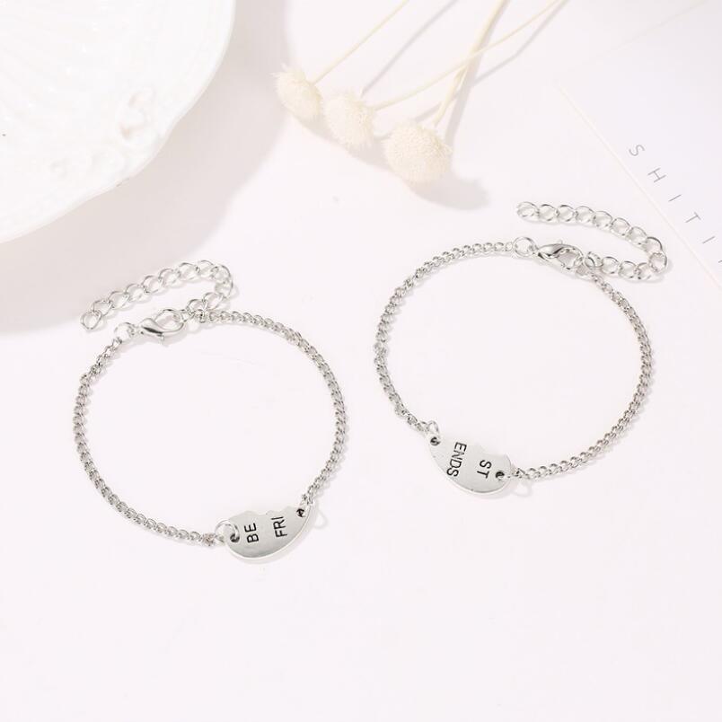Ensemble de Bracelets Charms Meilleures Amies - Bijoux d'Amitié en Cœur