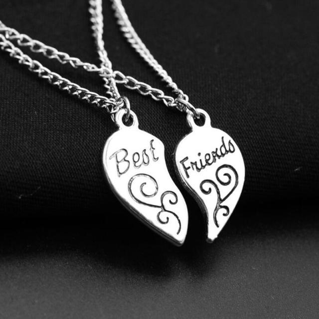 Ensemble de Bracelets Charms Meilleures Amies - Bijoux d'Amitié en Cœur