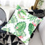 Funda de Cojín con Diseño de Hoja de Palma Tropical - Diseño de Hojas Verdes