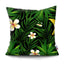 Funda de Cojín con Diseño de Hoja de Palma Tropical - Diseño de Hojas Verdes