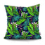 Funda de Cojín con Diseño de Hoja de Palma Tropical - Diseño de Hojas Verdes