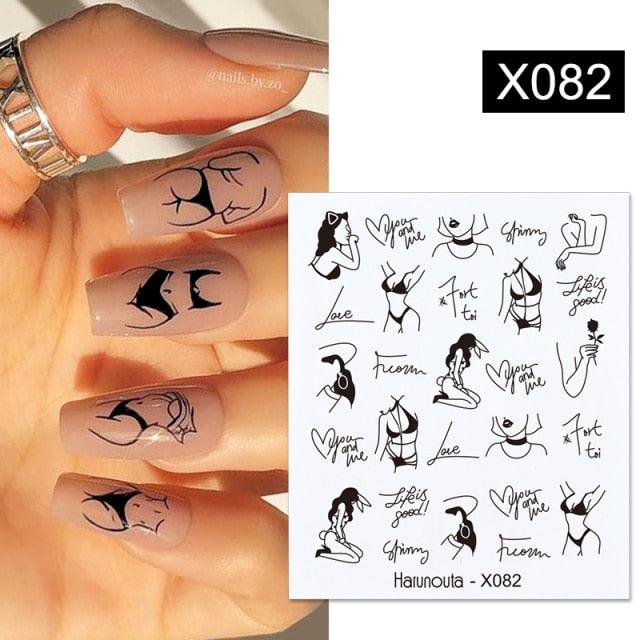Spring Green Theme Water Decal Stickers for Nail Art