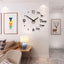 Modern 3D Frameless Wall Clock - Large Acrylic Design