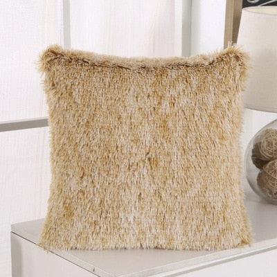 Luxury Faux Fur Plush Cushion Cover for Home Decor