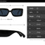 Lunettes de soleil carrées surdimensionnées en motif serpent