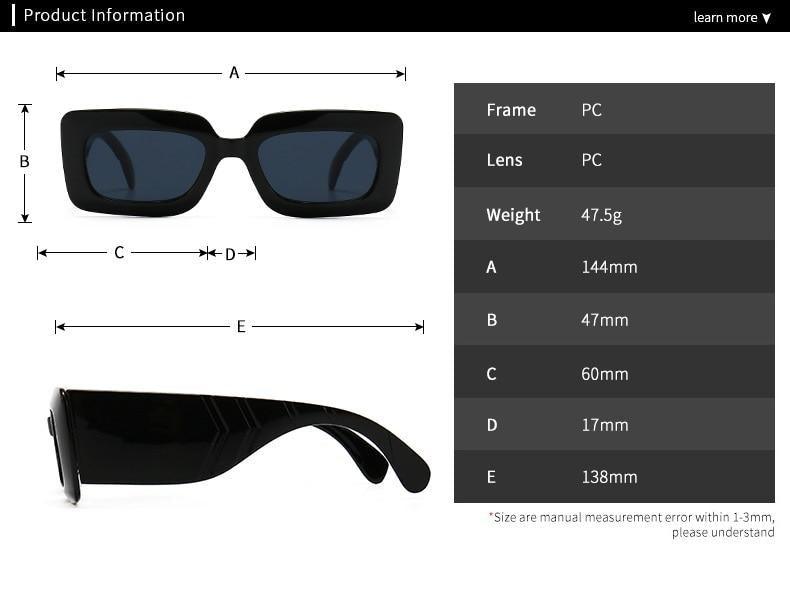 Lunettes de soleil carrées surdimensionnées en motif serpent
