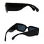Lunettes de soleil carrées surdimensionnées en motif serpent