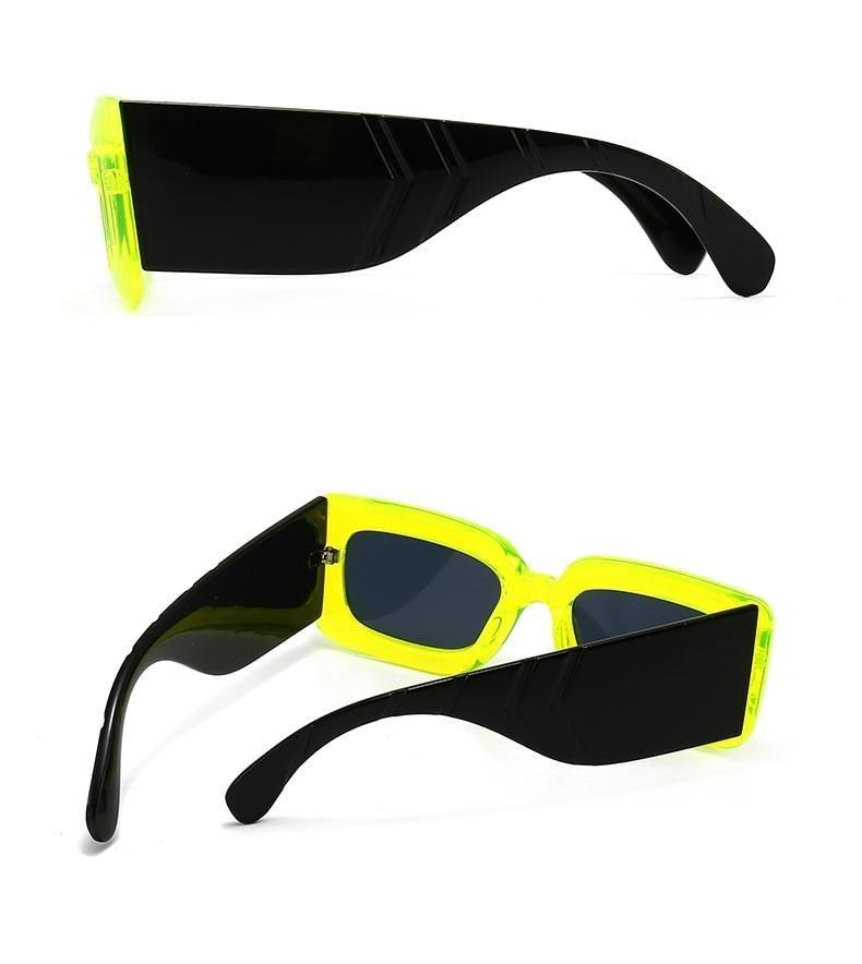 Lunettes de soleil carrées surdimensionnées en motif serpent