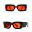 Lunettes de soleil carrées surdimensionnées en motif serpent