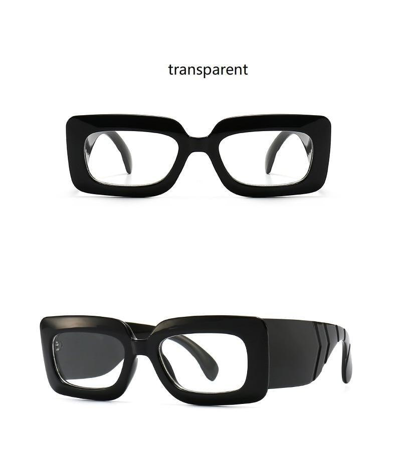 Lunettes de soleil carrées surdimensionnées en motif serpent