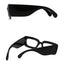 Lunettes de soleil carrées surdimensionnées en motif serpent