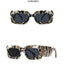 Lunettes de soleil carrées surdimensionnées en motif serpent