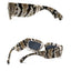 Lunettes de soleil carrées surdimensionnées en motif serpent