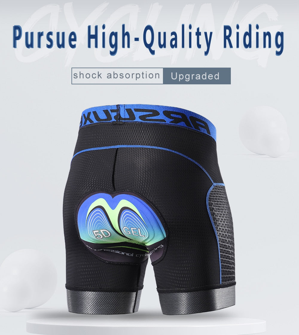 Shorts de cyclisme pour hommes avec coussin en gel 5D pour un confort ultime