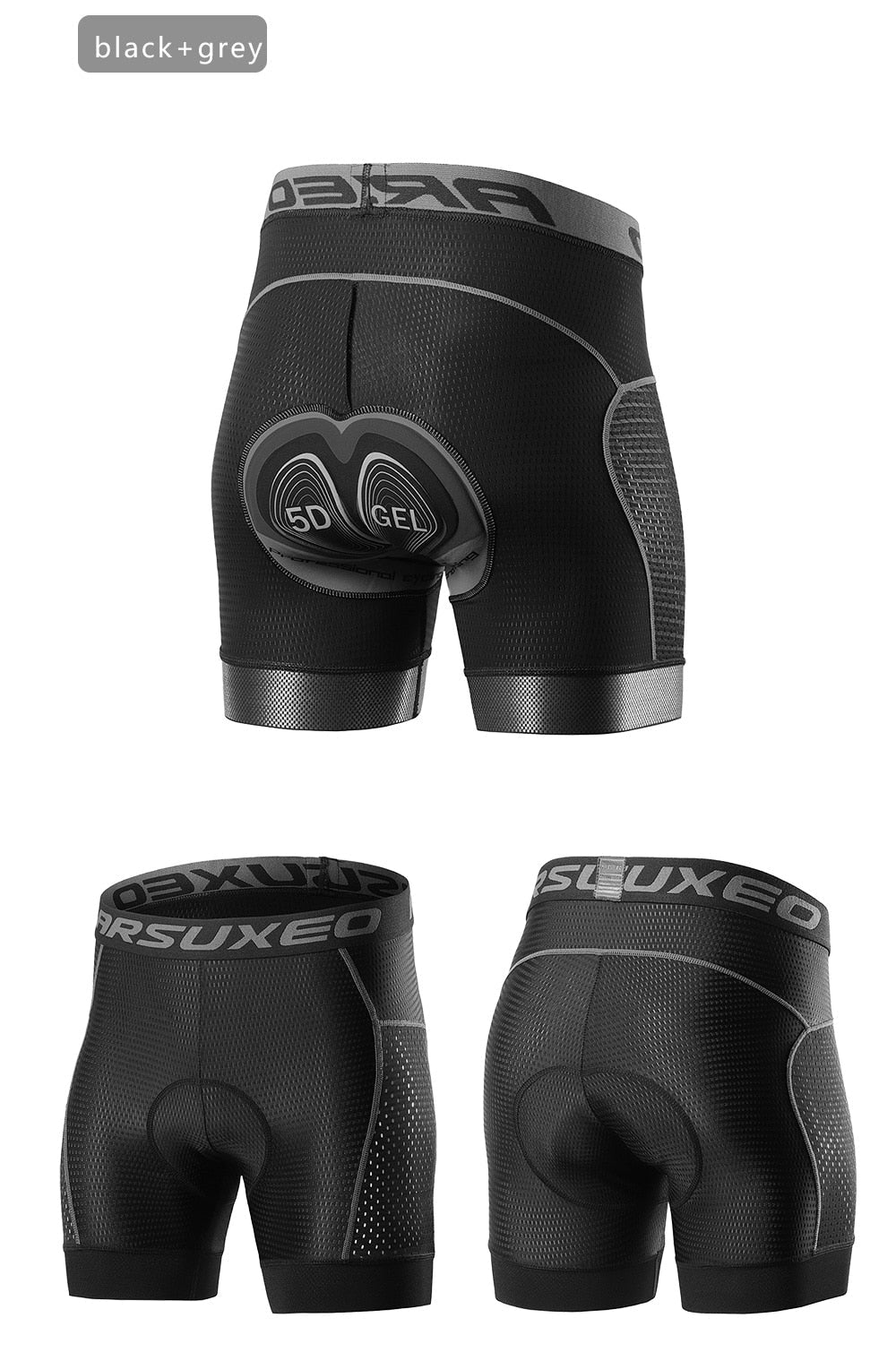 Shorts de cyclisme pour hommes avec coussin en gel 5D pour un confort ultime