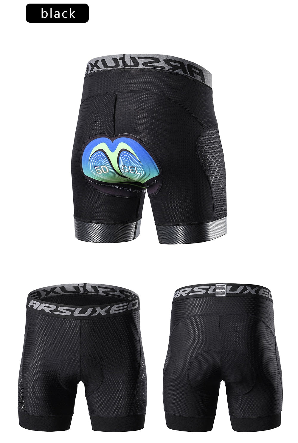 Shorts de cyclisme pour hommes avec coussin en gel 5D pour un confort ultime