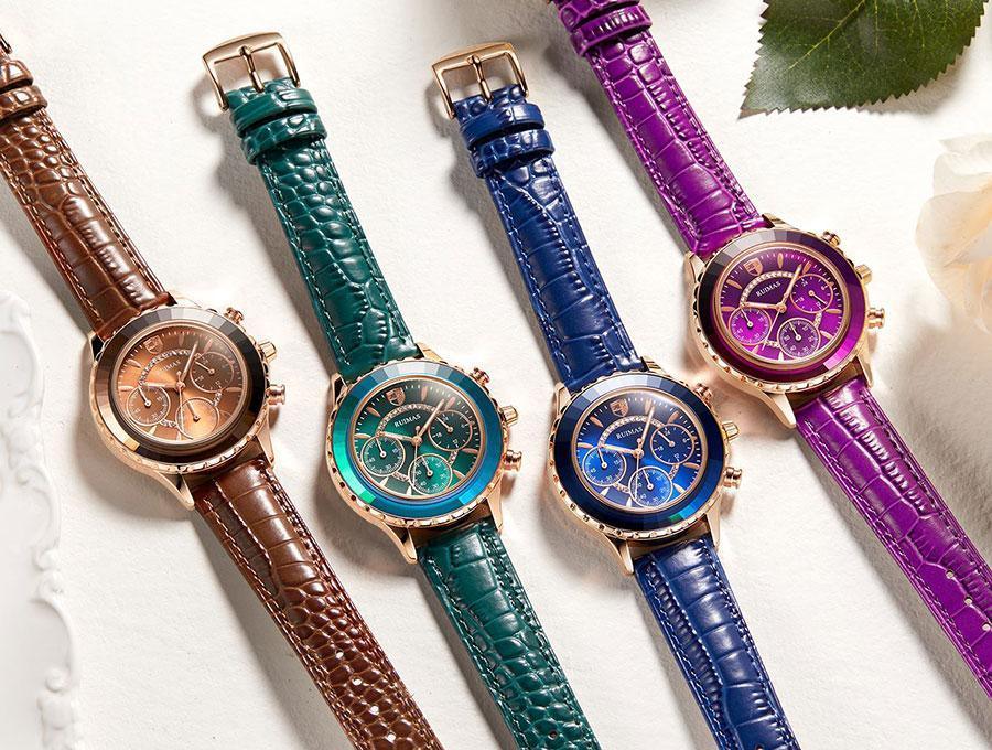 Luxury Green Business Women's Quartz Watch with Leather Strap