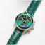 Luxury Green Business Women's Quartz Watch with Leather Strap