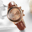 Luxury Green Business Women's Quartz Watch with Leather Strap