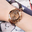 Luxury Green Business Women's Quartz Watch with Leather Strap