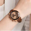 Luxury Green Business Women's Quartz Watch with Leather Strap