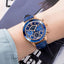 Luxury Green Business Women's Quartz Watch with Leather Strap
