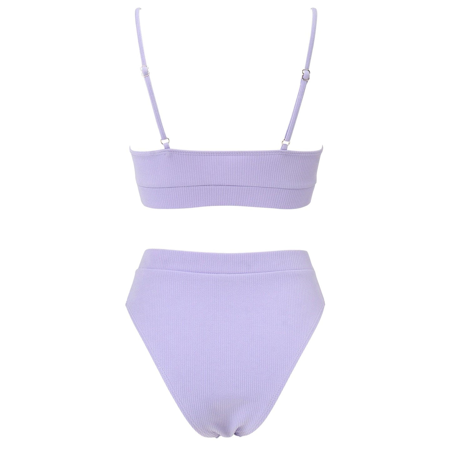 Ribbed High Waist Bikini Set for Women