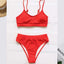 Ribbed High Waist Bikini Set for Women