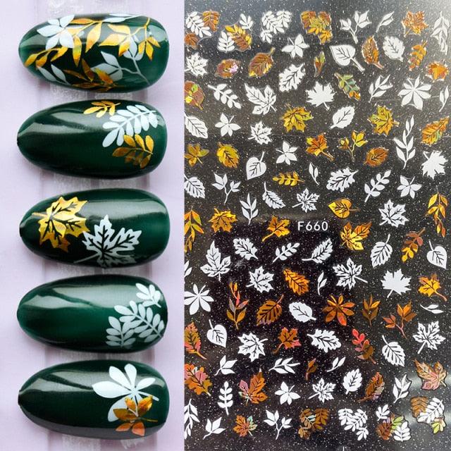 Autocollants d'ongles 3D Plage Tropicale pour Manucures