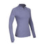 Camisa de entrenamiento deportiva de manga larga con cremallera de cuarto para mujer