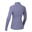 Camisa de entrenamiento deportiva de manga larga con cremallera de cuarto para mujer