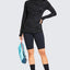 Camisa de entrenamiento deportiva de manga larga con cremallera de cuarto para mujer