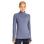 Camisa de entrenamiento deportiva de manga larga con cremallera de cuarto para mujer