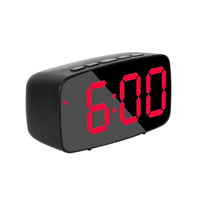 Reloj despertador LED de espejo acrílico premium con control por voz