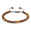 Bracelet en Pierre de Lave Noire avec Charme Couronne pour Couples