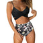 Modern Floral High Waist Bikini Set for Women