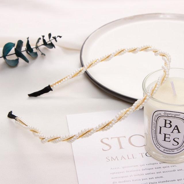 Elegant Handmade Pearl Bow Headband for Women - Perfect for Weddings & Special Occasions - Korvel