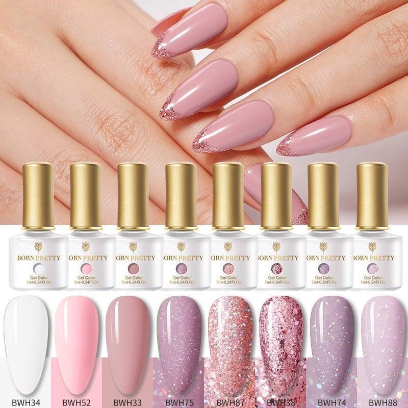 Vernis à ongles en gel pailleté coloré - Design élégant et premium